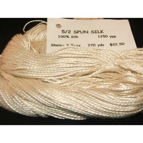 5/2 Spun Silk, 3.5 oz - 1 skeins left